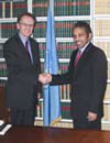 20 January 2006, Signing of the Optional Protocol to the Convention on the Safety of United Nations and Associated Personnel, United Nations Headquarters, New York: Mr. Ole Peter Kolby (Norway), signing the Protocol.