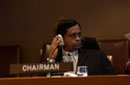 1 April 2005, Adoption of the text of the Draft International Convention for the Suppression of Acts of Nuclear Terrorism by the Ad Hoc Committee on International Terrorism, United Nations Headquarters, New York: Mr. Rohan Perera (Sri Lanka), Chairman of the Committee. 