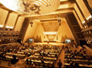 1 December 1997 - Third Session of the Conference of the Parties of the United Nations Framework Convention on Climate Change (UNFCCC - COP3), Kyoto, Japan: a plenary session meeting in the main hall of the Kyoto International Conference Center.