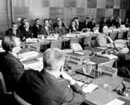8 May 1967, Nineteenth Session of the International Law Commission at which the topic of succession of States and Governments was discussed, Palais des Nations, Geneva: partial view of the Commission in session.
