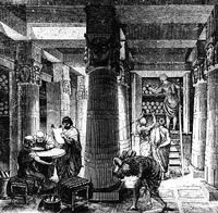 Ancient library in Alexandria, Egypt