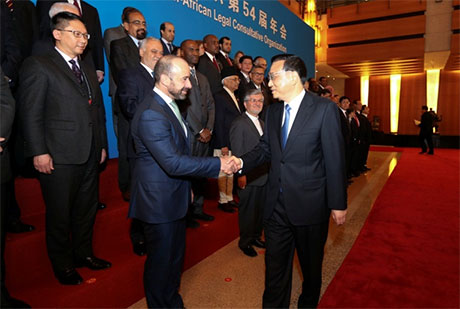 The Legal Counsel and the Premier of the State Council of the People’s Republic of China, Mr. Li Keqiang prior to the opening of the AALCO session