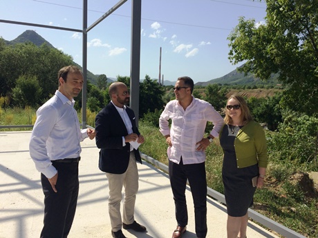 Mr. Serpa Soares visits the site of the former IDP camp in Cesmin Lug
