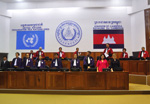 26 July 2010. The Extraordinary Chambers in the Courts of Cambodia, Phnom Penh, Cambodia. A view of the Extraordinary Chambers in the Courts of Cambodia (ECCC) recorded on the day when the verdict in Case File No. 001/18-07-2007-ECCC/TC concerning the accused, Kaing Guek Eav, alias Duch, is pronounced.