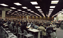 3 June 1992, United Nations Conference on Environment and Development, Rio de Janeiro, Brazil: a general view of the Conference. 