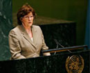 30 March 2007. Signing Ceremony, General Assembly Hall, United Nations Headquarters, New York. Mrs. Louise Arbour, High Commissioner for Human Rights, speaking at the Signing Ceremony. 