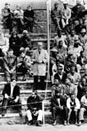 1 May 1969, Bloemfontein, South Africa: The segregated stands of a sports arena. 