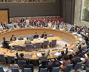 26 August 2003, Security Council, United Nations Headquarters, New York: a general view of the Security Council meeting as members voted unanimously to adopt resolution 1502 entitled “Protection of United Nations personnel, associated personnel and humanitarian personnel in conflict zones”.