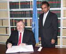 16 January 2006, Signing of the Optional Protocol to the Convention on the Safety of United Nations and Associated Personnel, United Nations Headquarters, New York: Mr. Jean-Marc Hoscheit, (Luxemburg), signing the Protocol.