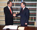 7 July 2006, Signing of the Optional Protocol to the Convention on the Safety of United Nations and Associated Personnel, United Nations Headquarters, New York: Mr. Jan Eliasson, Minister for Foreign Affairs of Sweden, signing the Protocol.