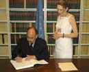 3 August 2006, Signing of the Optional Protocol to the Convention on the Safety of United Nations and Associated Personnel, United Nations Headquarters, New York: Mr. Javier Loayza Barea (Bolivia), signing the Protocol.