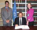 13 October 2009, Signing of the Optional Protocol to the Convention on the Safety of United Nations and Associated Personnel, United Nations Headquarters, New York: Mr. Roman Kirn (Slovenia), signing the Protocol.
