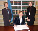 15 January 2007, Signing of the Optional Protocol to the Convention on the Safety of United Nations and Associated Personnel, United Nations Headquarters, New York: Ms. Kirsti Lintonen (Finland), signing the Protocol.