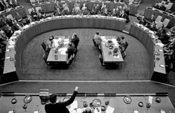 5 April 1965, A view of the General Assembly's Committee on the question of defining aggression during a vote.
