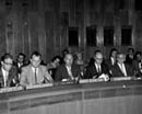 27 August 1964, First Session of the Special Committee on Principles of International Law concerning Friendly Relations and Co-operation among States, Mexico City, Mexico (left to right): Mr. Hans Blix (Sweden), Rapporteur; Mr. Vratislav Pechota (Czechoslovakia), First Vice-Chairman; Mr. C.A. Stavropoulos, Under-Secretary-General for Legal Affairs and United Nations Legal Counsel; Mr. Alfonso Garcia Robles (Mexico), Chairman; Mr. C.A. Baguinian (United Nations Secretariat), Secretary of the Committee.