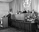24 April 1968, The International Conference on Human Rights, New Majlis Building, Teheran: Mr. Michael Comay (Israel), addressing the plenary meeting of the Conference held on 24 April.