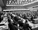13 April 1972, Third session of the United Nations Conference on Trade and Development (UNCTAD), Santiago, Chile: general view of the meeting.