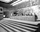 13 April 1972, Third session of the United Nations Conference on Trade and Development (UNCTAD), Santiago, Chile: Dr. Salvador Allende, President of Chile, addressing the inaugural meeting.