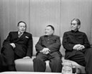 9 April 1974, Sixth special session of the General Assembly, United Nations Headquarters, New York: Teng Hsiao-ping (centre), Deputy Premier of State Council of China and Chiao Kuan-hua, Vice-Minister for Foreign Affairs of China, meeting with Leopoldo Benites (Ecuador), President of the sixth special session of the General Assembly. 
