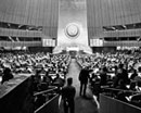 9 April 1974, Sixth special session of the General Assembly, United Nations Headquarters, New York: general view of the meeting.