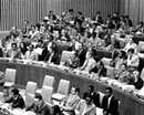 1 May 1974, Meeting of the Ad Hoc Committee of the Sixth Special Session of the General Assembly, United Nations Headquarters, New York: partial view of the meeting.