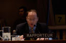 1 April 2005, Adoption of the text of the Draft International Convention for the Suppression of Acts of Nuclear Terrorism by the Ad Hoc Committee on International Terrorism, United Nations Headquarters, New York: Mr. Lublin Dilja (Albania), Rapporteur. 