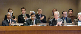 1 April 2005, The Ad Hoc Committee adopted, by consensus, the text of the draft of the International Convention for the Suppression of Acts of Nuclear Terrorism.