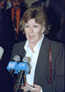 14 September 1999, United Nations Headquarters, New York: Judge Louise Arbour, Chief Prosecutor of the International Criminal Tribunals for the former Yugoslavia and for Rwanda, briefing correspondents.  