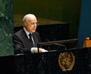 9 October 2006, General Assembly, United Nations Headquarters, New York: Mr. Fausto Pocar, President of the International Criminal Tribunal for the former Yugoslavia, addressing the General Assembly meeting on the report of the International Criminal Tribunal for the Former Yugoslavia covering Tribunal's activities from 1 August 2005.
