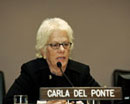 8 March 2007, International Women’s Day, United Nations Headquarters, New York: Ms. Carla Del Ponte, Prosecutor of the International Criminal Tribunal for the former Yugoslavia, speaking during a panel discussion on "Ending impunity for violence against women and girls". 