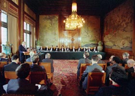 First Session of International Tribunal on War Crimes in Former Yugoslavia Opens in the Hague