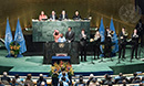 Opening of the Signing Ceremony for Paris Agreement on Climate Change, United Nations Headquarters, New York.