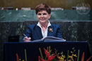 Polish Prime Minister Signs Paris Agreement on Climate Change, United Nations Headquarters, New York. 