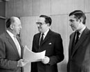 6 December 1967 Accession of Argentina to the Protocol relating to the Status of Refugees, United Nations Headquarters, New York (from left to right): Mr. Guillermo Jorge McGough, First Secretary of Mission of Argentina; Ambassador José Maria Ruda, Permanent Representative of Argentina; and Mr. C. A. Stavropoulos, United Nations Legal Counsel. 