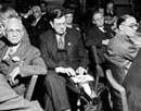 25 April 1945 - San Francisco Conference, meeting of Commission IV (Judicial Organization), Committee 1 (International Court of Justice) (left to right): Mr. Francisco A. Delgado (Philippines); Mr. Lars J. Jorstad (Norway); seated next to him at the table are Mr. Roberto Cordova ( Mexico) (in background); Verbatim Reporter (centre front); Ms. Marjorie Whiteman (United States; Mr. Green H. Hackworth (United States); and Mr. John Maktos, Assistant Secretary for the Committee. (Photo Credit: UN Photo)