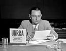 25 April 1945 - San Francisco Conference, meeting of Commission IV (Judicial Organization), Committee 1 (International Court of Justice): observer from the United Nations Relief and Rehabilitation Administration (U.N.R.R.A.). (Photo credit: UN Photo)