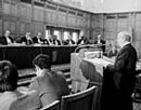 16 July 1975 - Deliberations on the Western Sahara advisory opinion, International Court of Justice, The Hague, the Netherlands: Mr. Jose M. Lacleta, Legal Adviser to the Ministry of Foreign Affairs of Spain, addressing the Court. (Photo credit: UN Photo)
