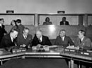 19 April 1949, First session of the International Law Commission, Lake Success, New York (from left to right): Prof. Vladimir Mr. Koretsky (USSR), First Vice-Chairman; Prof. Ricardo J. Alfaro (Panama); Judge Manly O. Hudson (USA), Chairman; Sir Benegal Narsing Rau (India), Second Vice-Chairman; and Mr. Gilberto Amado (Brazil). 