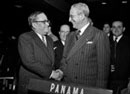 April 1949, First session of the International Law Commission, Lake Success, New York: Mr. Gilberto Amado (Brazil, left) and Mr. Ricardo J. Alfaro (Panama). 