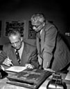 12 May 1949, First session of the International Law Commission, Lake Success, New York: Dr. Ricardo Alfaro (Panama, left), and Sir Benegal Narsing Rau (India), during the Commission’s consideration of a declaration on the rights and duties of states. 