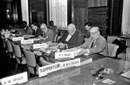 11 May 1964, Sixteenth session of the International Law Commission, Palais des Nations, Geneva, Switzerland (from left to right): partial view of the opening meeting.