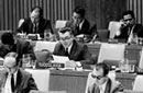 19 October 1967, Twenty-second Session of the General Assembly, Meeting of the Sixth (Legal) Committee, United Nations Headquarters, New York: M. Sahovic (Yugoslavia, centre) addressing the Sixth Committee as it discusses the law of treaties.