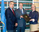 14 September 2007, Accession of Honduras to the amendments to the Montreal Protocol on Substances that Deplete the Ozone Layer, 1997 and 1999, United Nations Headquarters, New York: Mr. Ivan Romero-Martinez (Honduras), depositing the instrument of ratification to Ms. Annebeth Rosenboom, Chief of the Treaty Section.