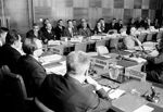 8 May 1967, Nineteenth Session of the International Law Commission at which the topic of succession of States and Governments was discussed, Palais des Nations, Geneva: partial view of the Commission in session.