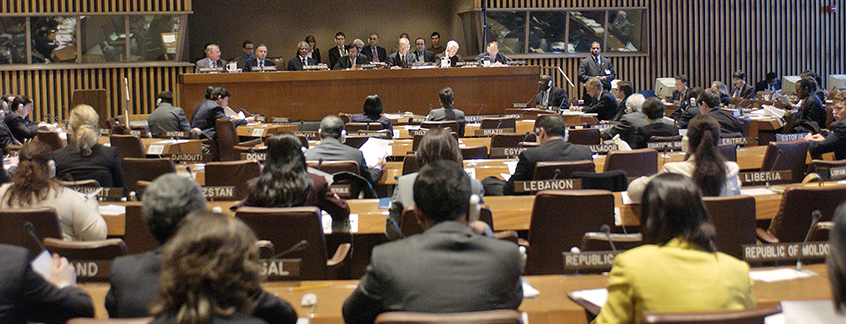 Ad Hoc Committee established by General Assembly resolution 51/210 adopts the draft Nuclear Terrorism Convention. 1 April 2005. UN Photo.
