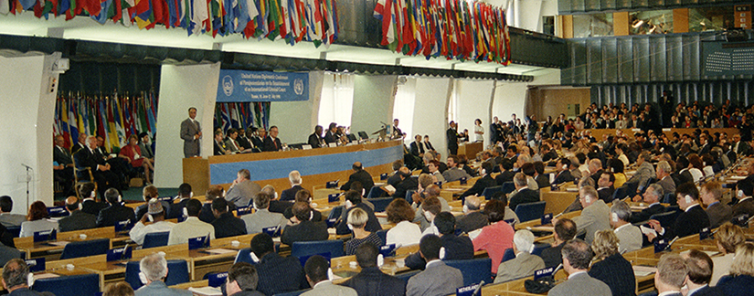 Opening meeting of the United Nations Diplomatic Conference on the Establishment of an International Criminal Court.  15 June 1998, Rome, Italy. UN Photo.