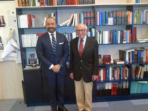 Judge Theodore Meron, President of the ICTY, and Mr. Serpa Soares