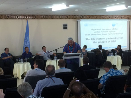 H.E. Mr. Tuilaepa Lupesoliai Sailele Malielegaoi, Prime Minister of Samoa, addresses the high-level event of the CEB