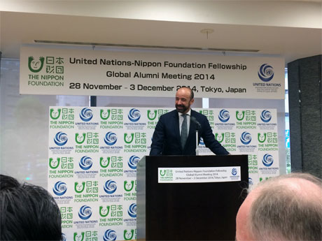 Mr. Serpa Soares addresses the Global Alumni Meeting marking the 10th anniversary of the United Nations - Nippon Foundation of Japan Fellowship Programme 