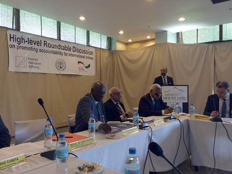 Mr. Serpa Soares addresses the high-level roundtable discussion convened by ICTR Prosecutor Jallow